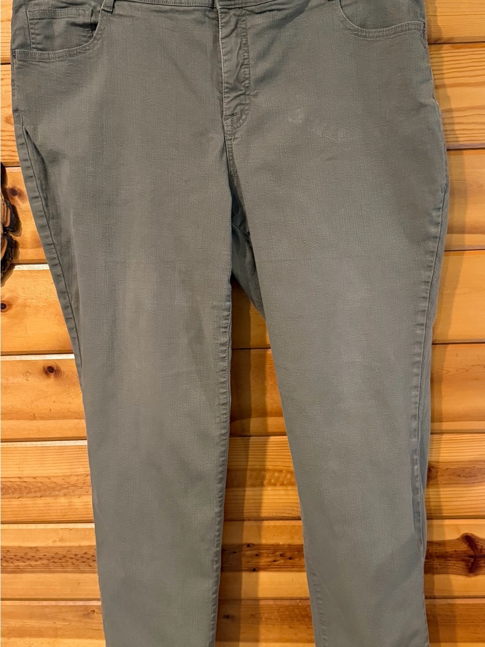 Style & Co. Skinny Jeans in Olive Green Size 20W